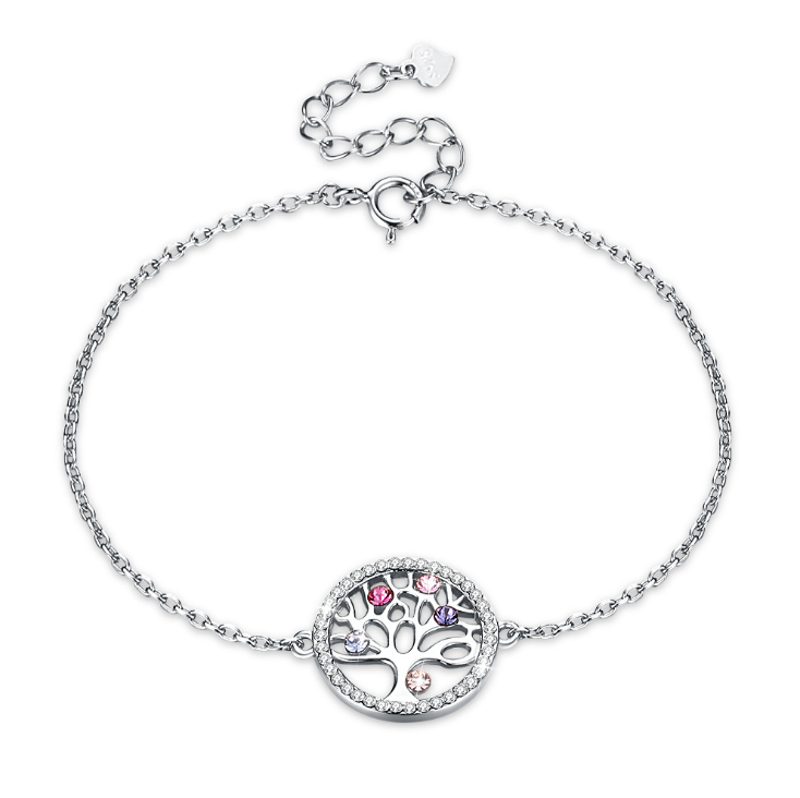925 Sterling Silver Crystal Life Tree Bracelets For Women Party Gift About Long Bracelet Fashion Jewelry SVH241 925 Sterling Silver Crystal Life Tree Bracelets For Women Party Gift About Long Bracelet Fashion Jewelry SVH241